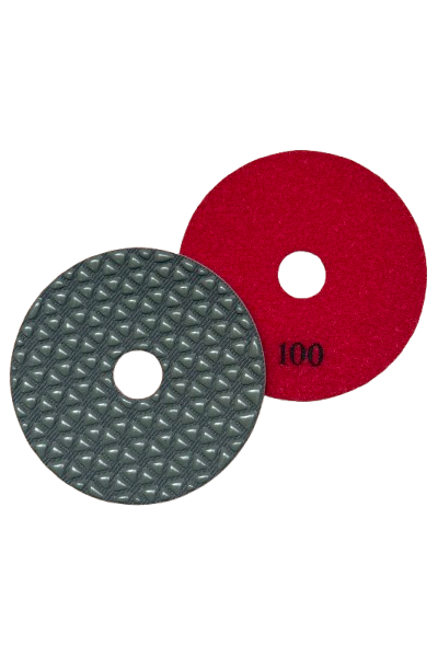Diamant Polijstschijf FlexiBel Ø100MM Rood K-100 (Medium-Grof)