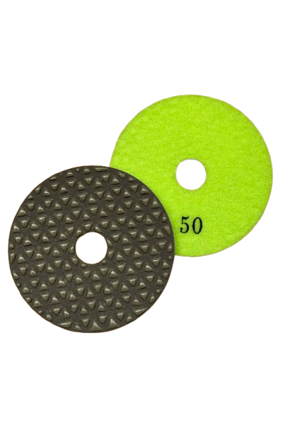 Diamant Polijstschijf FlexiBel Ø100MM Licht-Groen K-50 (Grof)
