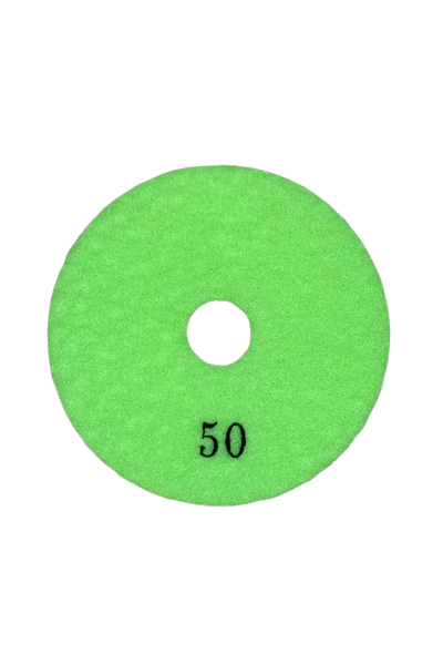 Diamant Polijstschijf FlexiBel Ø100MM Licht-Groen K-50 (Grof) - Afbeelding 3